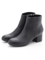 【abcdevol】ジップショートブーツ/ブラックスエード