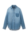 スーピマデニムシャツ/ネイビー(093)