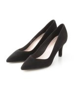 レザーポインテッドトゥパンプス/ブラック