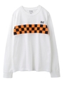 CHECKERED PANEL L/S TEE/ブルー