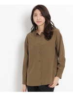 [L]シルクとろみシャツ/オフホワイト(003)