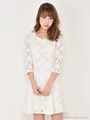 フレアレースワンピース/オフホワイト