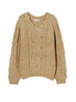 モールヤーンニットトップ/WHITE