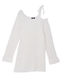 One shoulder KNIT OP/WHT