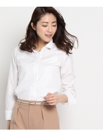 [L]〔洗える〕ィンクコットンシャツ/オフホワイト(003)