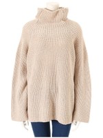 ハイネックゆるロングニット/モカ