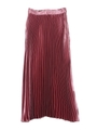メタリックプリーツスカート/ピンク