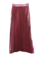 メタリックプリーツスカート/ピンク