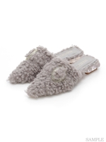 [LILICIOUS]クリアヒールプードルスリッポン/GRAY