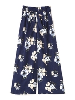ピーチフラワーワイドパンツ/ネイビー(121)