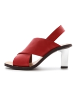 シルバーヒールクロスサンダル/MIX