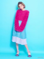 【再入荷】エアリーフリンジニット/ORANGE