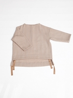 Wool herringbone tops/BEIGE