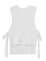 Gapヘム サイドリボンニットベスト/ホワイト