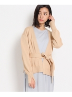 ベルテッドニットカーディガン/アイボリー(004)