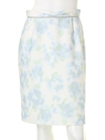 ぼかしローズタイトスカート/ライトブルー