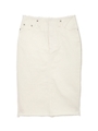 ミディアムウエイトデニムスカート/ホワイト(030)