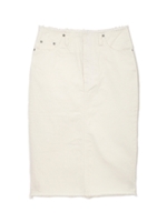 ミディアムウエイトデニムスカート/ホワイト(030)