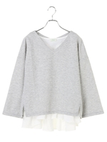 Vネックプルオーバー+タンクトップセット/テラコッタ