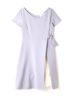 WARAP PLEATS DRESS/グレー(020)