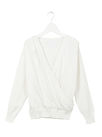 カシュクールニットトップス/WHITE