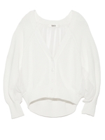 シアージャージーコンビカーディガン/WHT