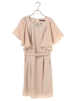 ネックレス&ベルト付きドレス/ネイビー