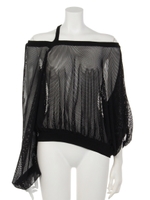 メッシュトップス/ブラック