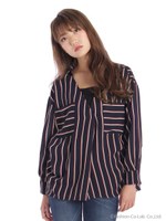 ストライプスキッパーシャツ/アイボリー