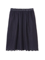 三角フラワー刺繍スカート/ネイビー(120)