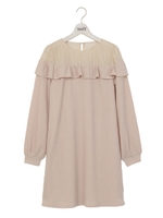 レース切り替えフリルTOPS/ホワイト