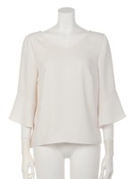 スプリングフレアスリーブブラウス/ホワイト