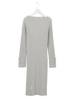 リブニットミドルチュニック/L.GRAY