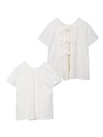 BACK RIBBON TOP/ホワイト