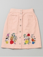 【先行予約】美女と野獣刺繍タイトスカート/ピンク