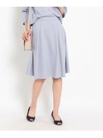 〔洗える〕ポンチサーキュラースカート/ライトブルー(091)