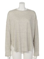 【BED&BREAKFAST】SILK NEP Crew Neck Long Sleeves/GRAY
