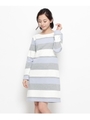 ボーダーワンピース/ライトブルー(391)