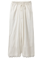 オーナメントジャガードロングパンツ/OWHT