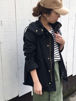 フードツキブルゾン/ブラック