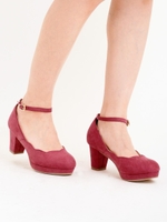 ベルト付パンプス/ピンク