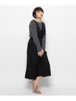 ワイドサロペット/ブラウン(042)