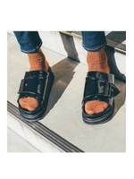 【AZUL by moussy】ワイドベルトデザインフラットサンダル/BEG