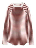 ボーダーワッフルプルオーバー/GRY