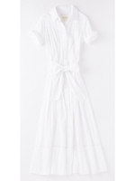 リヨセルコットンレースシャツワンピース/WHITE