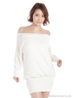 スピンドルドルマンワンピ/ホワイト