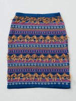 フリンジジャガードミニスカート/GRAY