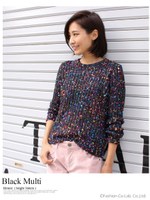 MIXカラーニット/ブラック