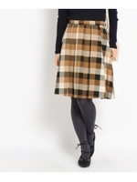 マルチカラーブロックチェックスカート/ナチュラル(250)