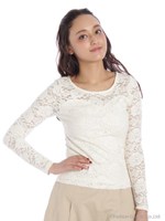 レーストップス/オフホワイト